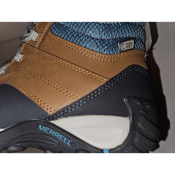 New! Merrell Atmost Mid WTPF Womens Brown Sugar/Ice Boots Sz 7.5 M - Picture 11 of 12